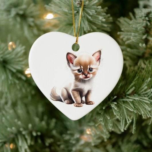 Gepersonaliseerde Balinese Kitten Keramisch Ornament (Boom)