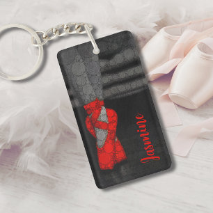 Gepersonaliseerde Ballerina Ballet schoenen Sleutelhanger