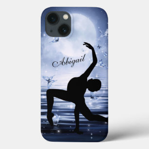 Gepersonaliseerde Ballerina Full Moon en Butterfli iPhone 13 Hoesje