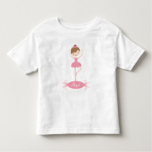 Gepersonaliseerde Ballerina Girls T-Shirt