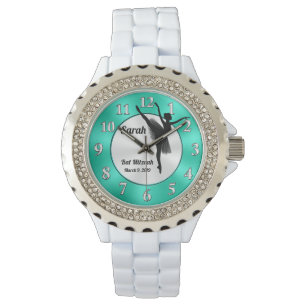 Gepersonaliseerde Ballerina Horloge, Bat Mitzvah G Horloge