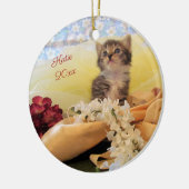 Gepersonaliseerde Ballerina Kitten Kate Keramisch Ornament (Links)
