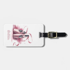 Gepersonaliseerde Ballerina Roze Balletschoenen Bagagelabel