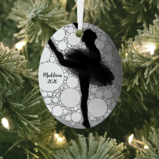 Gepersonaliseerde Ballet Dancing Ballerina Kerstmi Metalen Ornament (Insitu)