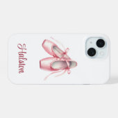 Gepersonaliseerde Ballet Dans Slippers Telefoon Ca iPhone 15 Hoesje (Achterkant horizontaal)