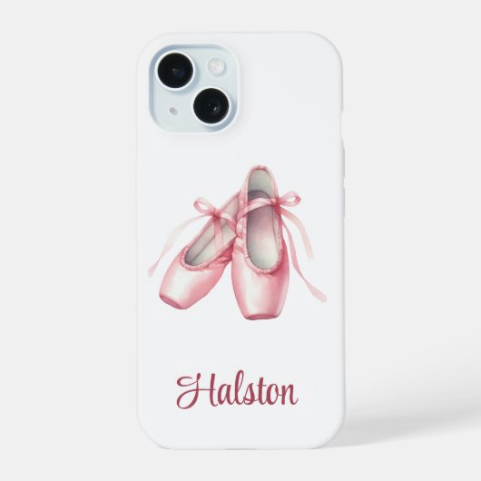 Gepersonaliseerde Ballet Dans Slippers Telefoon Ca iPhone 15 Hoesje (Achterkant)