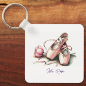 Gepersonaliseerde Ballet Slippers Sleutelhanger (Voorkant)