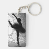Gepersonaliseerde balletdansballerina sleutelhanger (achterkant)