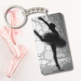 Gepersonaliseerde balletdansballerina sleutelhanger