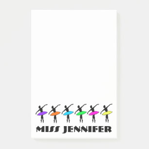 Gepersonaliseerde balletdansleraar Ballerina Point Post-it® Notes