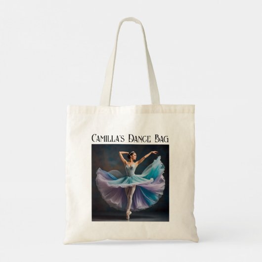 Gepersonaliseerde balletschoenen Dance Canvas tas (Achterkant)