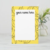 Gepersonaliseerde bananenbriefkaarten bedankkaart (Staand voorkant)