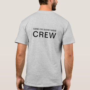 Gepersonaliseerde Band Show Naam Event Crew T-shirt