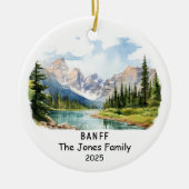 Gepersonaliseerde Banff Ornament, Canada Keramisch Ornament (Voorkant)