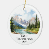 Gepersonaliseerde Banff Ornament, Canada Keramisch Ornament (Links)