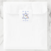 Gepersonaliseerde Bar Mitzvah sticker (Tas)