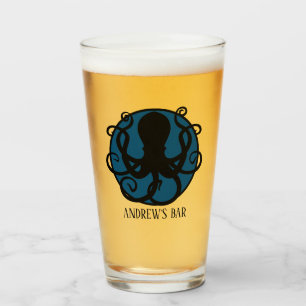 Gepersonaliseerde Bar Octopus Pint Glas