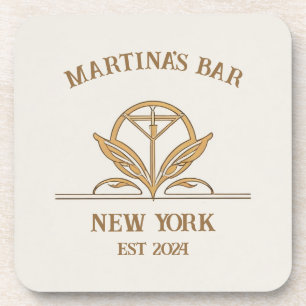 Gepersonaliseerde Bar Sign Martini Logo Aangepaste Bier Onderzetter