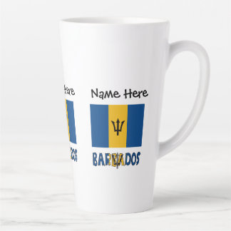 Gepersonaliseerde Barbadiaanse Barbaren Vlag Latte Mok