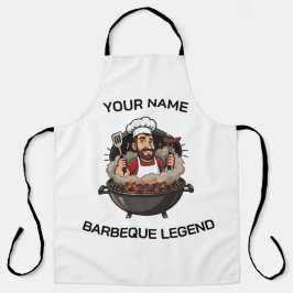 Gepersonaliseerde Barbecue Legende | BBQ Chef met  Schort