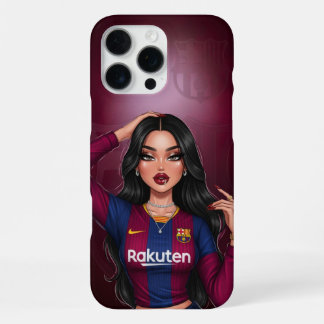 Gepersonaliseerde Barcelona Fan Telefoonhoes iPhone 16 Pro Max Hoesje