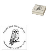 Gepersonaliseerde Barn Owl Book Stamp Custom Ex li Rubberstempel (Gestempeld)