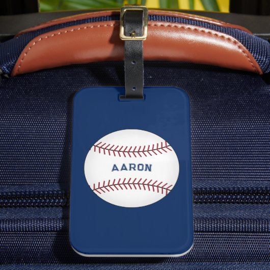 Gepersonaliseerde Baseball Bagagelabel Gift (Voorkant Insitu 2)