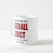 Gepersonaliseerde Baseball Gift Koffiemok (Voorkant links)