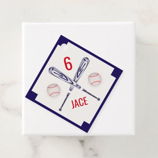 Gepersonaliseerde Baseball Party Favor Labels (In situ)