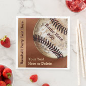 Gepersonaliseerde  Baseball servetten, Jouw tekst Servet (Insitu)