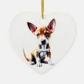 Gepersonaliseerde Basenji Puppy Keramisch Ornament (Voorkant)