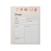 Gepersonaliseerde Basis Recept Pagina's Notitieblo Notitieblok (Gedraaid)