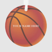 Gepersonaliseerde Basket Ball Naam Kerstmis Ornament (achterkant)