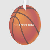 Gepersonaliseerde Basket Ball Naam Kerstmis Ornament (voorkant)