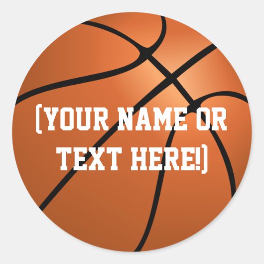 Gepersonaliseerde Basketbal Circle stickers (Voorkant)