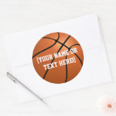 Gepersonaliseerde Basketbal Circle stickers (Envelop)