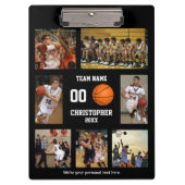 Gepersonaliseerde Basketbal Collage Klembord (Voorkant)