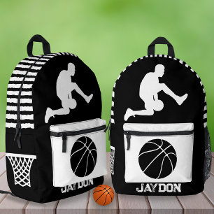 Gepersonaliseerde basketbal linkshandige trendy sc bedrukte rugzak