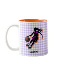 Gepersonaliseerde Basketbal Meisje Koffie Mok