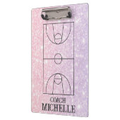 Gepersonaliseerde basketbalcoach klembord (Links)