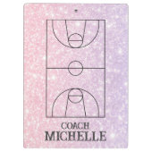 Gepersonaliseerde basketbalcoach klembord (Achterkant)