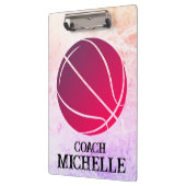 Gepersonaliseerde basketbalcoach klembord (Links)