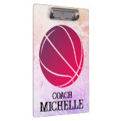 Gepersonaliseerde basketbalcoach klembord (Rechts)