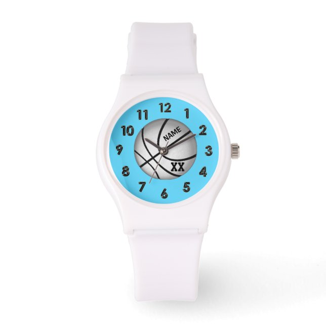 Gepersonaliseerde basketbalhorloges, coach, speler horloge (Voorkant)