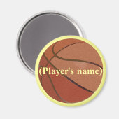 Gepersonaliseerde basketbalmagneet magneet (Voorkant / Achterkant)