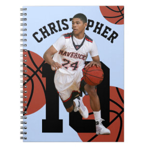 Gepersonaliseerde basketbalspeler notitieboek