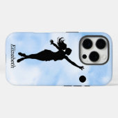 Gepersonaliseerde basketbalspeler Silhouette Blue  Case-Mate iPhone Case (Achterkant (horizontaal))