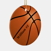 Gepersonaliseerde basketbalsport keramisch ornament (Rechts)