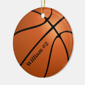 Gepersonaliseerde basketbalsport keramisch ornament (Links)