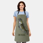 Gepersonaliseerde Bass Fish Schort (Gedragen)